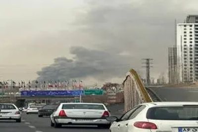تصاویری از آتش‌سوزی گسترده در غرب تهران