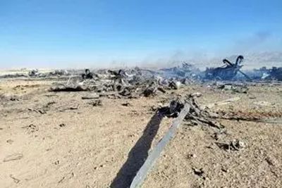 فیلم هوایی از محل سقوط هواپیمای آمریکایی