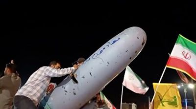 لاشۀ پهپاد ساقط شده نزدیک قشم در اجتماع شبانه هرمزی‌ها