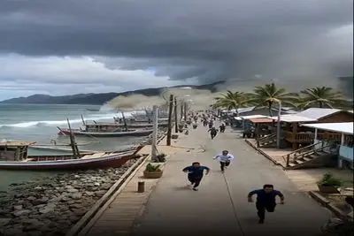 معماری طبیعت؛ کوه زیردریایی فوران کرد ماهیا اون زیر هیچی مردم تو ساحل الفاتحه