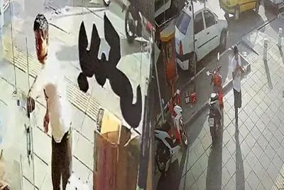 عکس / این قاتل فراری را می شناسید ؟! / به این شماره ها زنگ بزنید / آدم سوزی مرگبار در فروشگاه لوازم یدکی مشهد