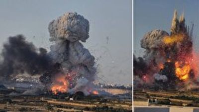 ببینید / کارخانه تولید مواد آتش‌بازی، خود صحنه آتش‌بازی شد
