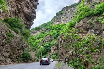 عکس یادگاری کارگران جاده چالوس در سال 1312