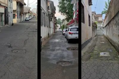 فیلم / رشتِ توریستی درگیر چاله های خیابان؛ صدای اعتراض شهروندان را کسی نمی شنود / جلوبندی خودروها قربانی آسفالت بی کیفیت شهر می شود
