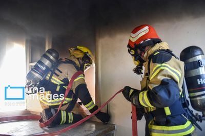 آتش‌سوزی گسترده در شهرک‌ صنعتی اهواز