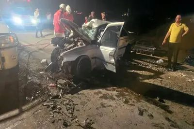 مرگ 6 تبعه خارجی بر اثر تصادف پژو با کامیون در خروجی ایوانکی به تهران + عکس