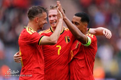 بلژیک ۵ - تونس ۰/ منتخب جهان رقیب ترسناک ایران در جام جهانی!